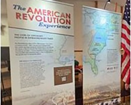 view of the American Revolution exhibit panels
